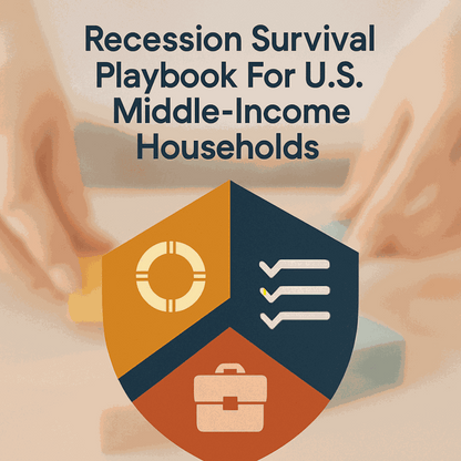 Recession survival strategies for middle-income households, featuring a playbook with financial tips and solutions.